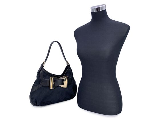 GUCCI Borsa Hobo in Tela Col. Nero M