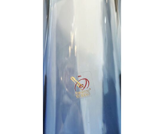 Vaso vetro di Murano blu