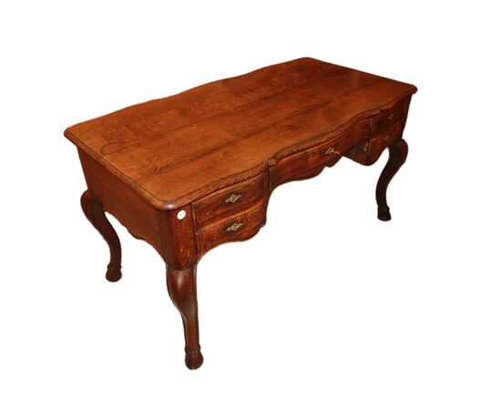 Scrivania Provenzale del 1800 in legno di rovere