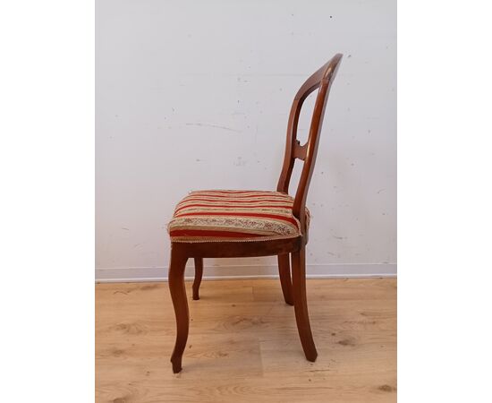Sedia luigi filippo noce fine '800 - poltroncina