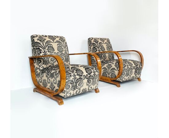Coppia di poltrone Art Decò 1940 stile Thonet