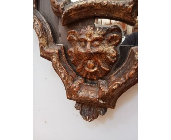 Specchiera stile '700 in legno scolpito e dorato - specchio veneziano - fine 800