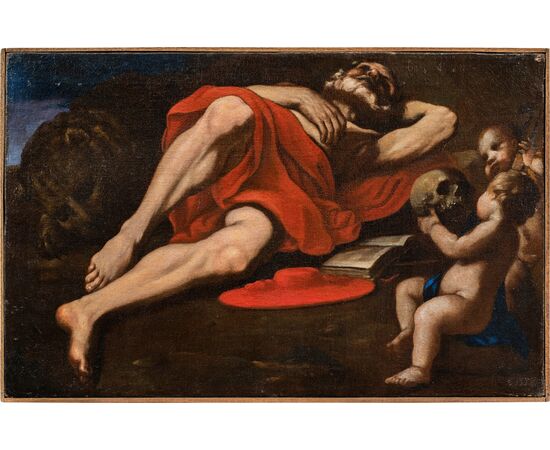 Pittore caravaggesco (XVII sec.) - San Girolamo.