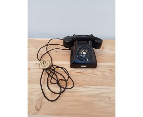 Telefono bachelite nero Siemens anni 40-50 funzionante - apparecchio telefonico