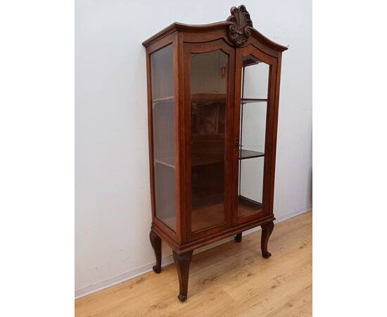 Vetrina in noce chippendale - primi '900 - vetrinetta - libreria