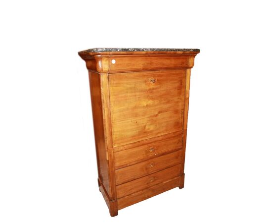 Secretaire Francese del 1800 Stile Impero con Filetto di intarsio