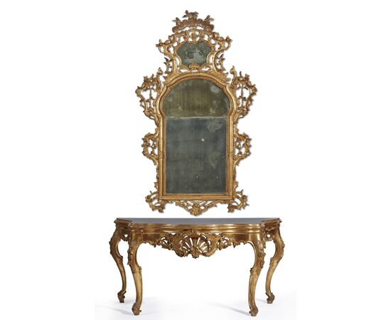 Consolle con specchiera Venezia XVIII secolo 