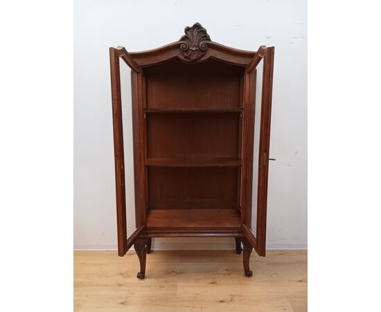 Vetrina in noce chippendale - primi '900 - vetrinetta - libreria