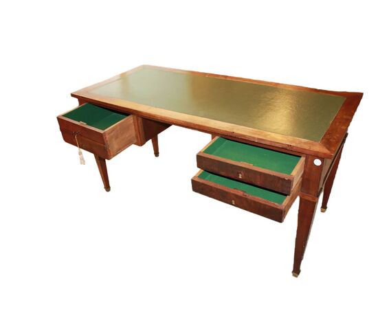 Scrivania Stile Impero di inizio 1900 in legno di Mogano con cassetti