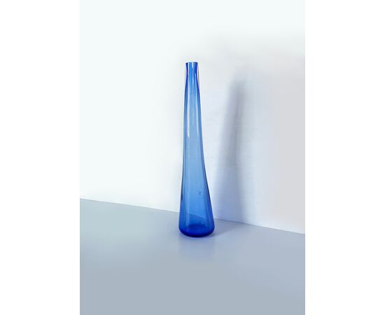 Vaso vetro di Murano blu