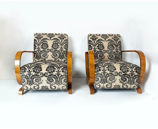 Coppia di poltrone Art Decò 1940 stile Thonet
