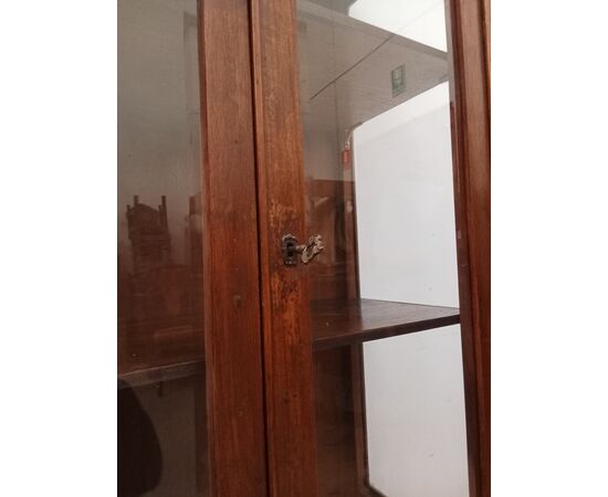 Vetrina in noce chippendale - primi '900 - vetrinetta - libreria