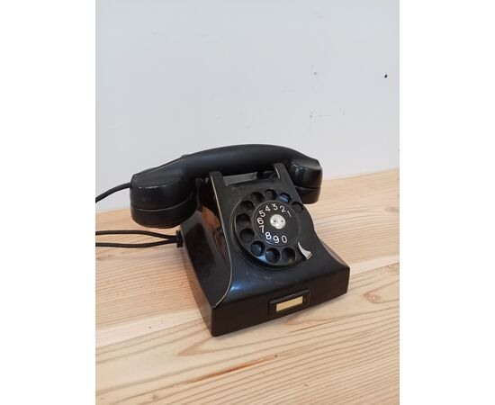 Telefono bachelite nero Siemens anni 40-50 funzionante - apparecchio telefonico