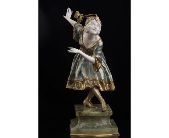 Scultura di Eduardo Rossi (Napoli 1867 – 1926) “Ballerina”