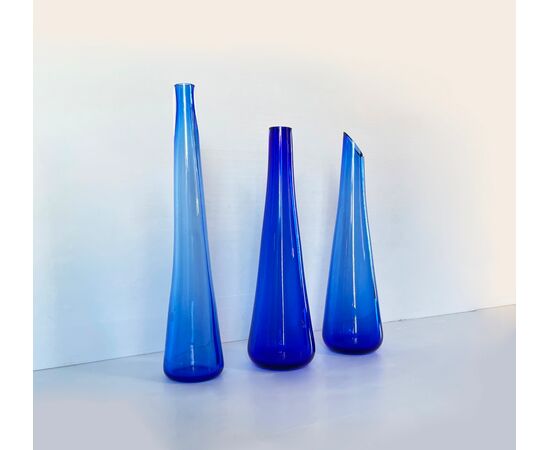 Vaso vetro di Murano blu