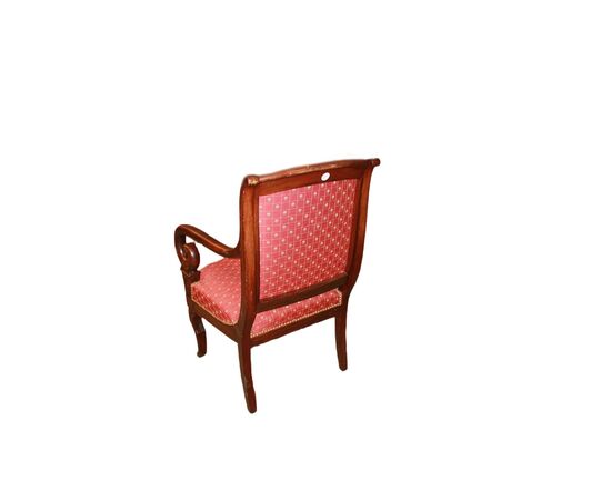 Poltrona stile Direttorio in legno di Mogano del 1800