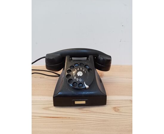 Telefono bachelite nero Siemens anni 40-50 funzionante - apparecchio telefonico