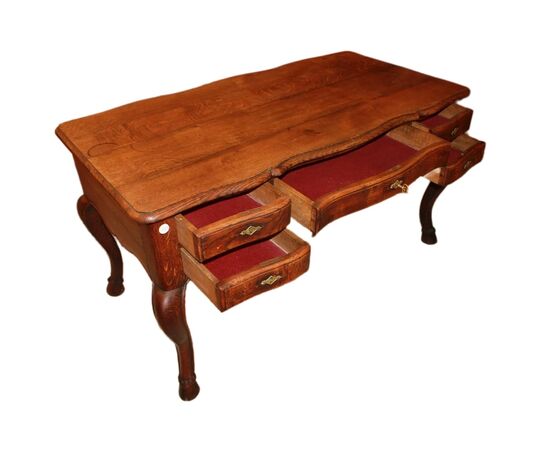 Scrivania Provenzale del 1800 in legno di rovere