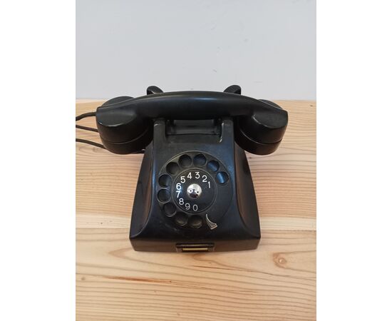 Telefono bachelite nero Siemens anni 40-50 funzionante - apparecchio telefonico