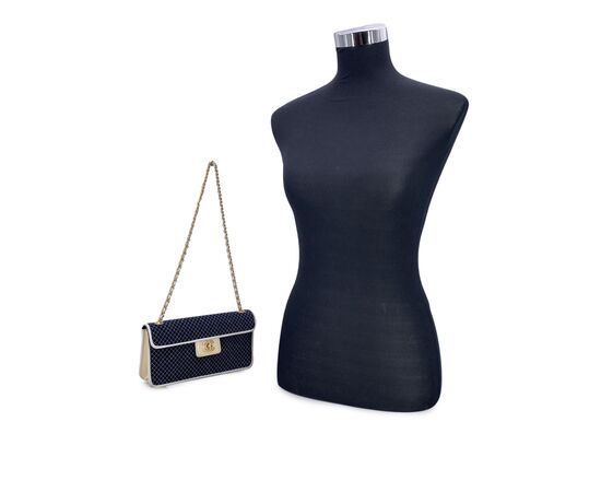 CHANEL Borsa a Tracolla Vintage in Tela Col. Blu Timeless/Classique S