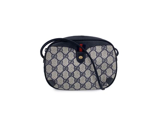 GUCCI Borsa a Tracolla Vintage in Tela Col. Blu Ophidia S