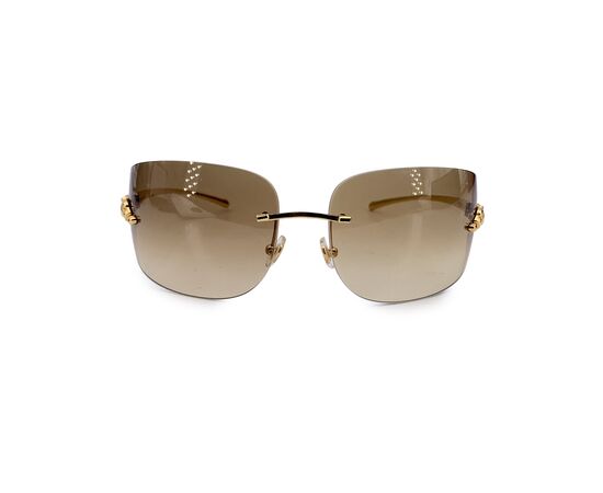 CARTIER Occhiali da Sole in Metallo Col. Oro
