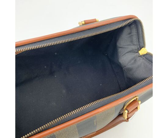 FENDI Borsa a Mano Vintage in Tela Col. Marrone Double F S