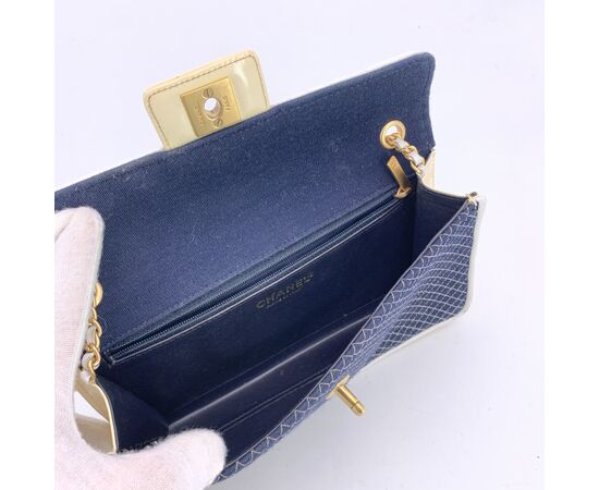 CHANEL Borsa a Tracolla Vintage in Tela Col. Blu Timeless/Classique S