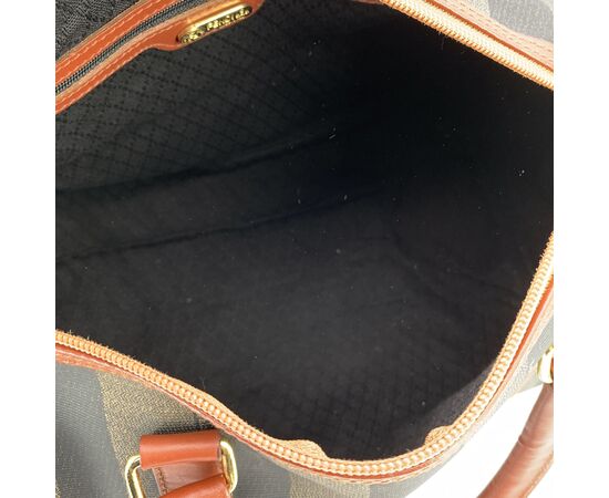 FENDI Borsa a Mano Vintage in Tela Col. Marrone Forever Bauletto M