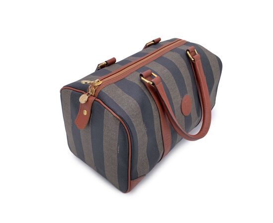 FENDI Borsa a Mano Vintage in Tela Col. Marrone Forever Bauletto M