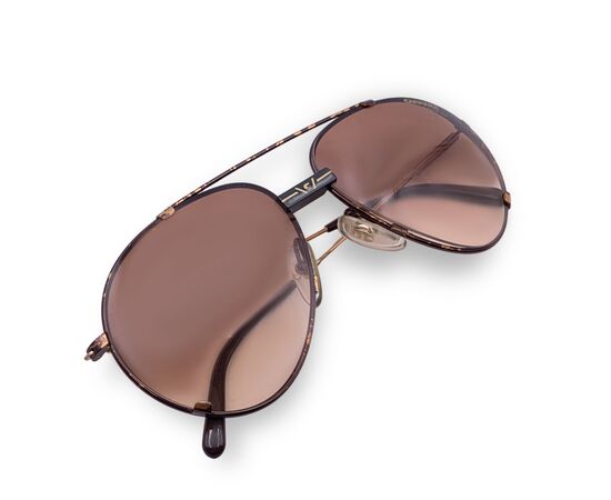 Occhiali da Sole Vintage in Metallo Col. Marrone