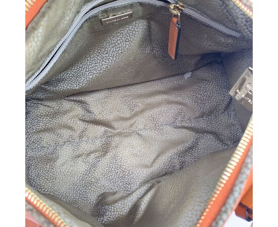 BORBONESE Borsa a Mano in Pelle Col. Arancione M
