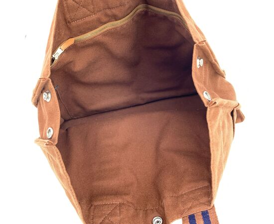 HERMES Borsa Shopper Vintage in Tela Col. Marrone Fourre-Tout M