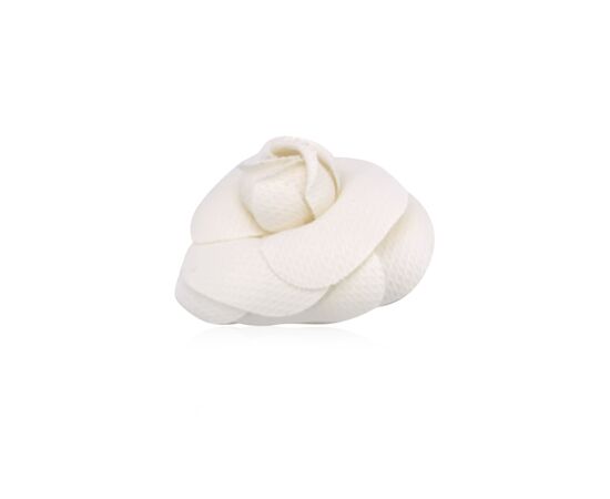 CHANEL Spilla Vintage in Tela Col. Bianco Camelia