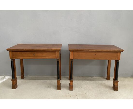Coppia di console in stile Impero, epoca metà 1900