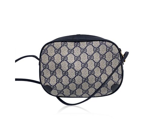 GUCCI Borsa a Tracolla Vintage in Tela Col. Blu Ophidia S