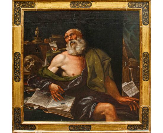 Scuola nordeuropea, seconda metà del XVII secolo, San Girolamo nello studio