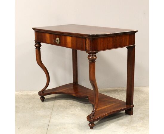 Antica console Carlo X in noce - Italia epoca '800