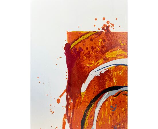 "Nella vetrata rossa" 1996 - Mario Schifano (Homs 1934 - Roma 1998)