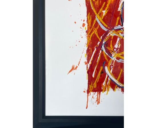 "Nella vetrata rossa" 1996 - Mario Schifano (Homs 1934 - Roma 1998)