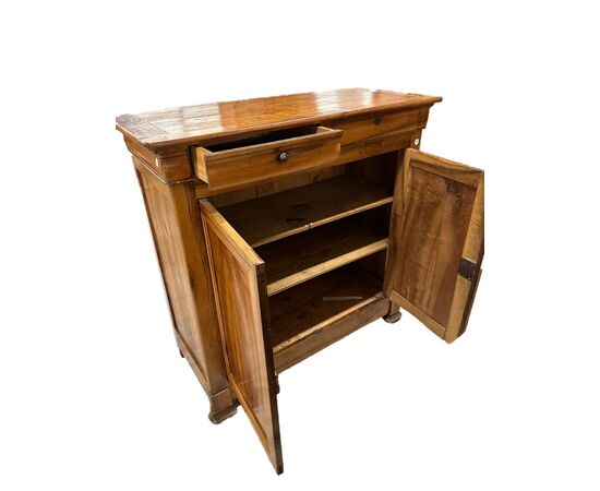 Credenza Francese Stile Luigi Filippo in Legno di noce XIX secolo con 2 ante e 2 cassetti