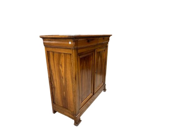 Credenza Francese Stile Luigi Filippo in Legno di noce XIX secolo con 2 ante e 2 cassetti
