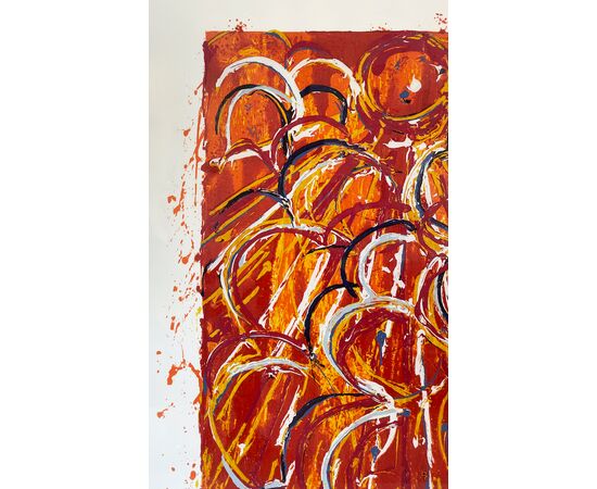 "Nella vetrata rossa" 1996 - Mario Schifano (Homs 1934 - Roma 1998)