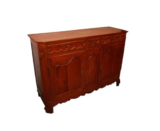Credenza Provenzale 2 Ante con Cassetti Francese del 1800 in Noce