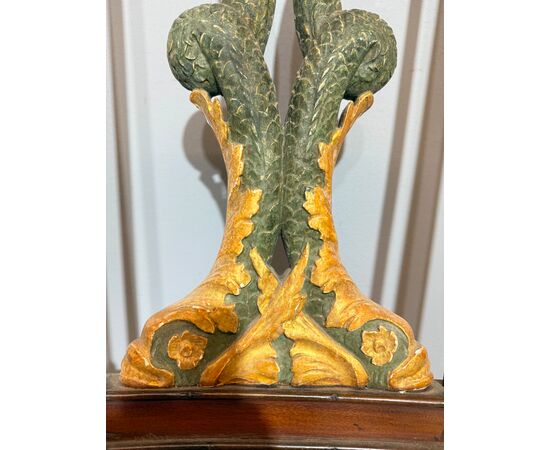 Sedia/poltrona, Primo Impero, '800 con delfini, 121x53x45 cm