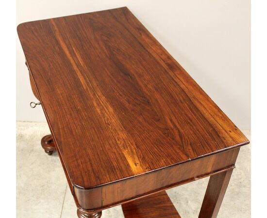 Antica console Carlo X in noce - Italia epoca '800
