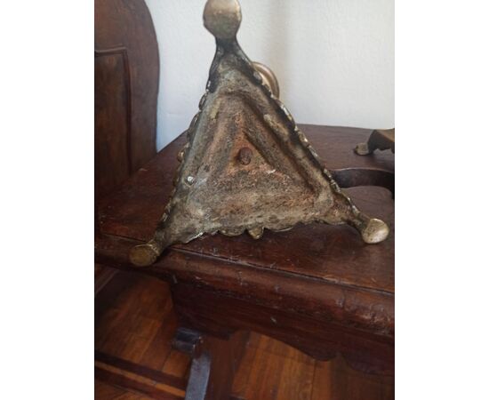 Coppia di candelieri in bronzo fine XVII secolo 