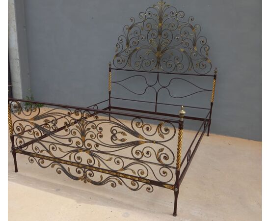 LETTO GENOVESE A CODA DI PAVONE - XVIII SEC.