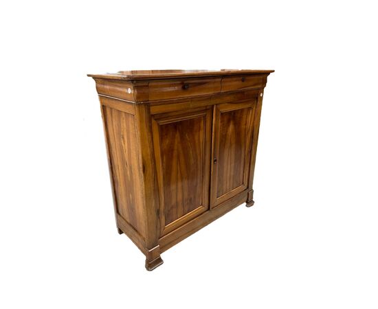Credenza Francese Stile Luigi Filippo in Legno di noce XIX secolo con 2 ante e 2 cassetti