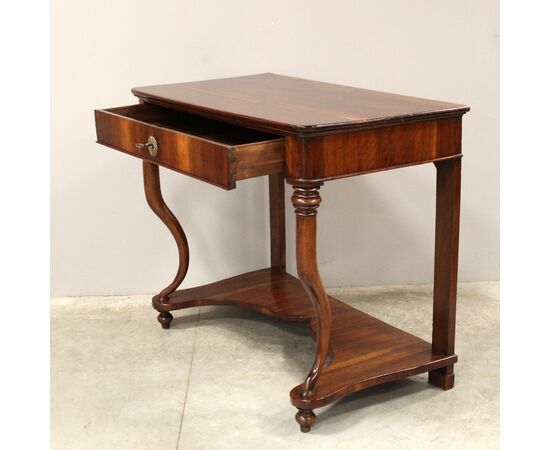 Antica console Carlo X in noce - Italia epoca '800